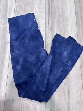 lululemon athletica Navy Blue Tie-Dye Leggings